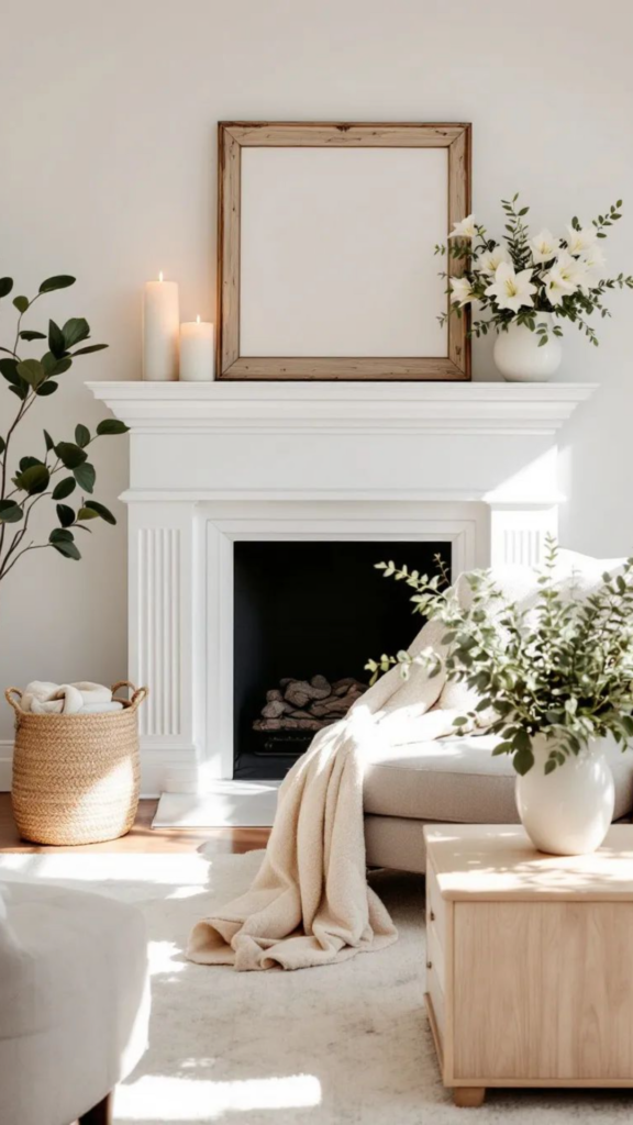 A Simple and Elegant White Mantle