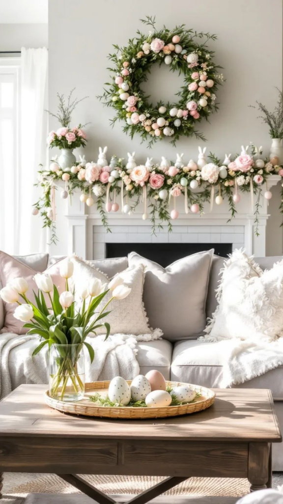 Easter-Inspired Mantle for a Festive Touch