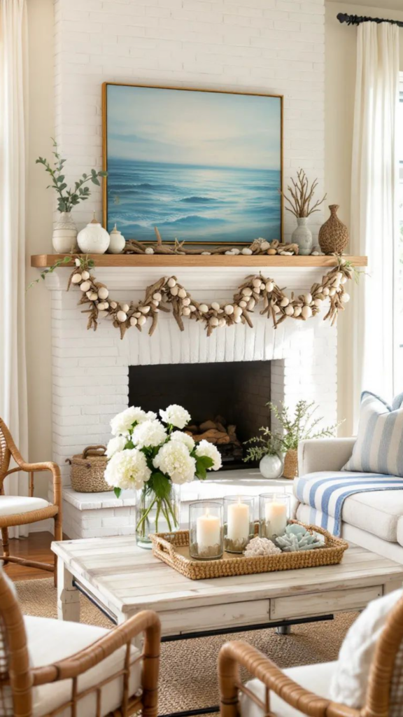 Light and Airy Coastal Mantle