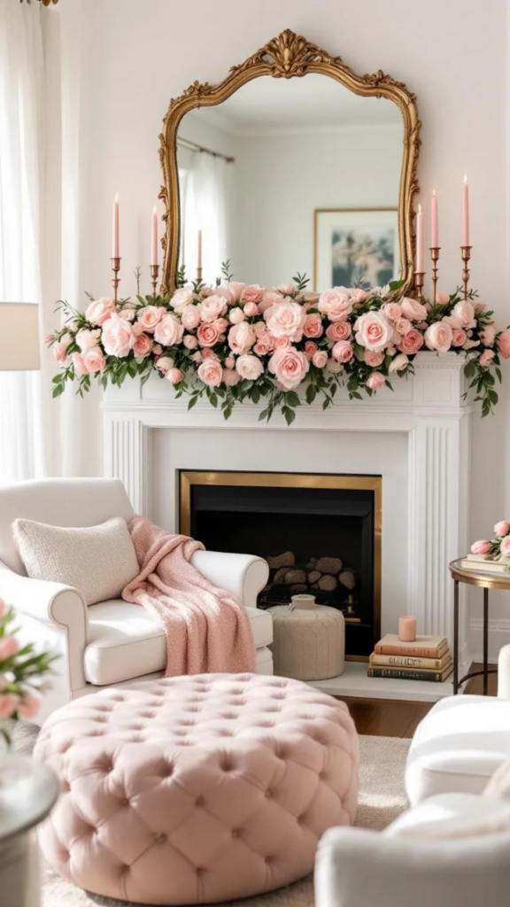 Soft and Romantic Pink-Themed Mantle