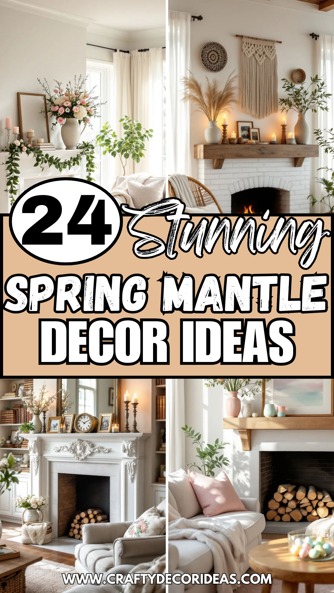 Spring Mantle Decor