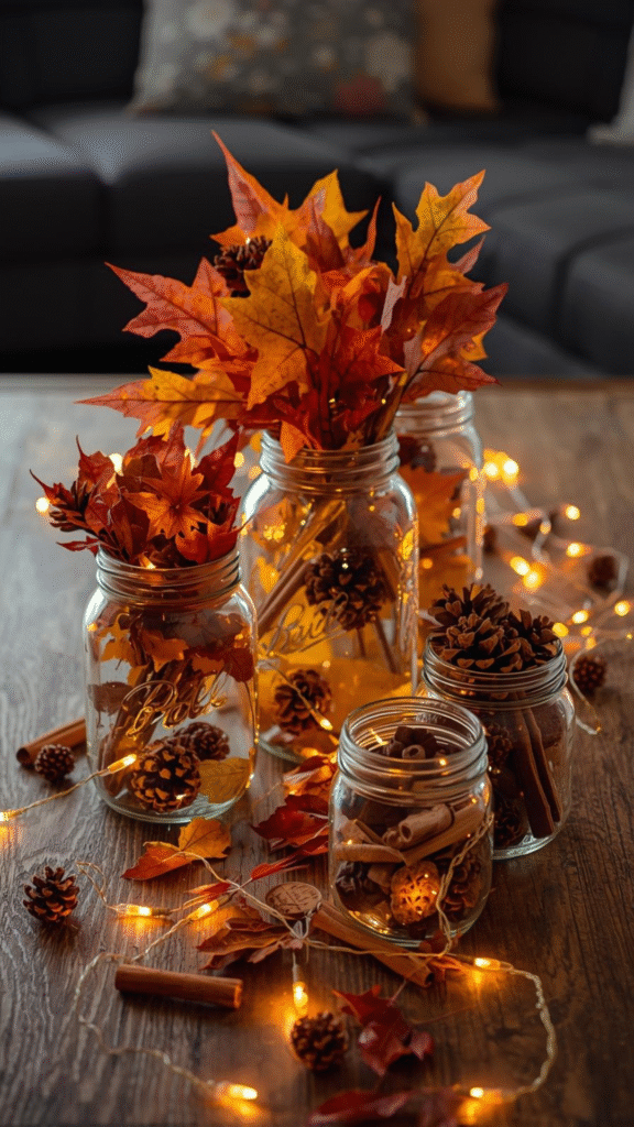 Mason Jar Fall Centerpieces
