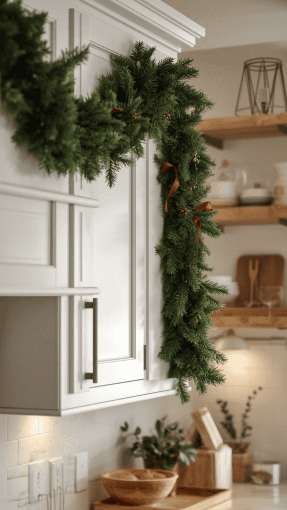 Hang Garland Above Cabinets or Along Shelves