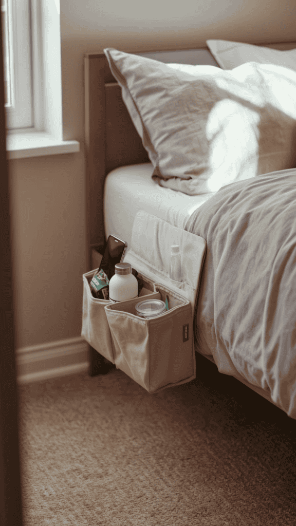 Add a Bedside Caddy Instead of a Table