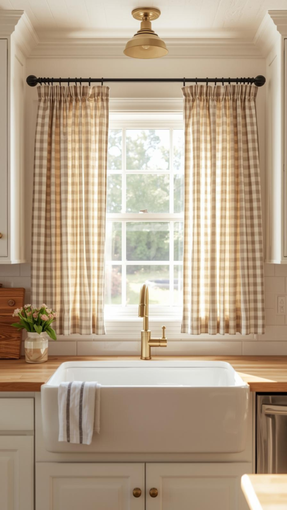 Cozy Gingham Curtains