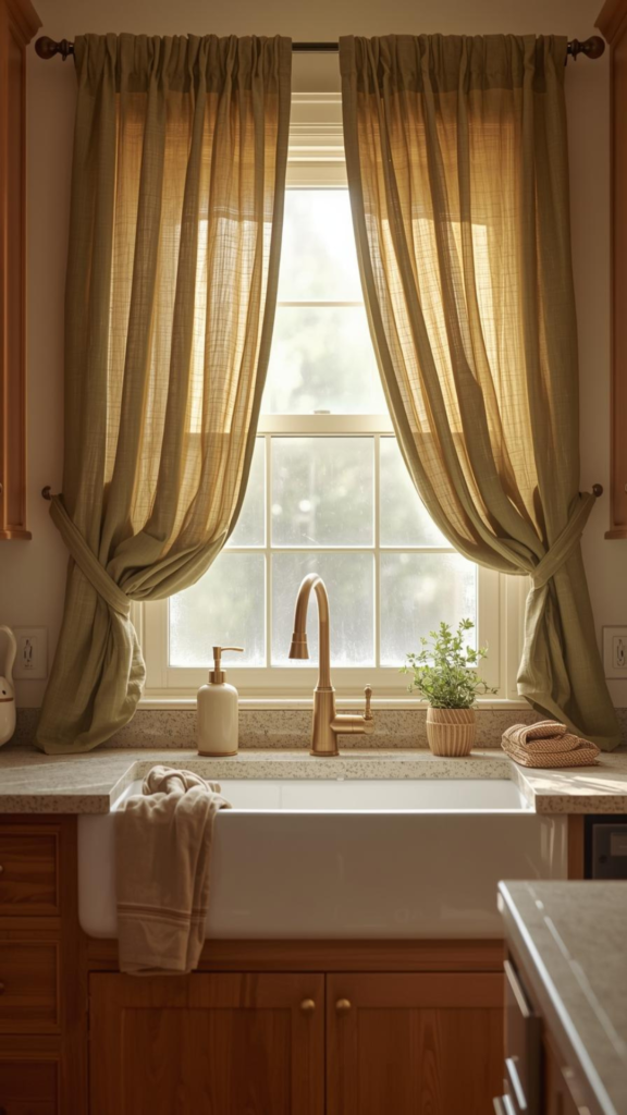 Earthy Olive Green Curtains