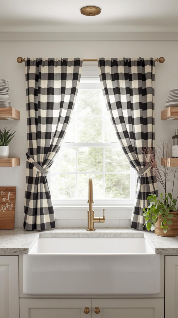 Farmhouse Buffalo Check Curtains