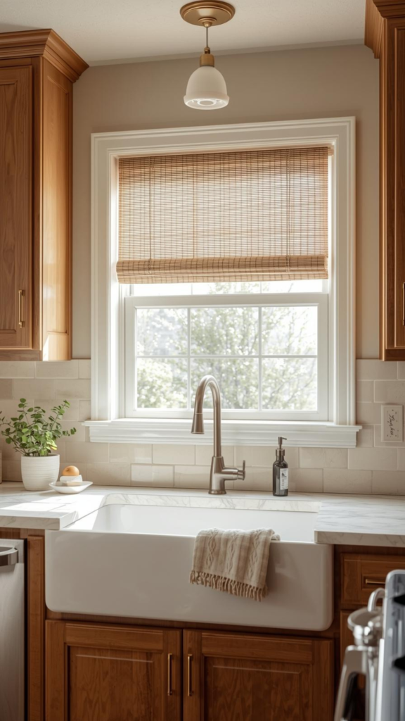 Natural Bamboo Woven Shade for Organic Texture